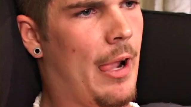 Lucky strips naked and begins jerking off for the camera. For added stimulation, he slides a finger in his ass and gets down to some serious stroking. After giving his cock a good workout, Lucky shoots a massive cum load.