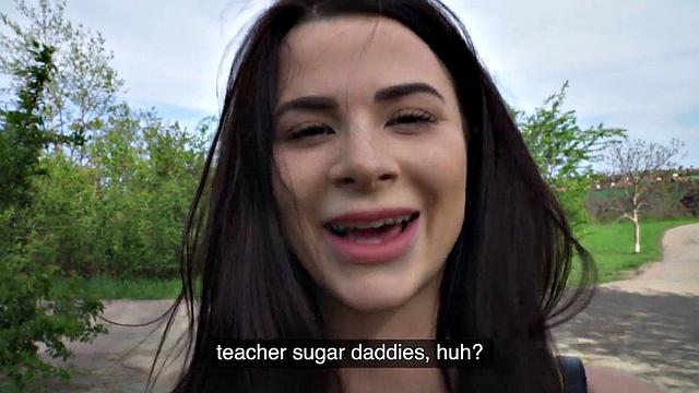 Picked up skinny nympho fuck in POV for extra cash