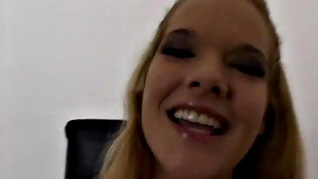 Rough blonde hottie takes cock deep in her pussy