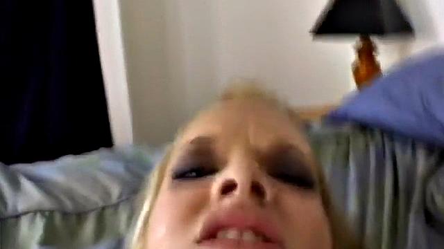Rough blonde hottie takes cock deep in her pussy