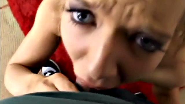 Rough blonde hottie takes cock deep in her pussy