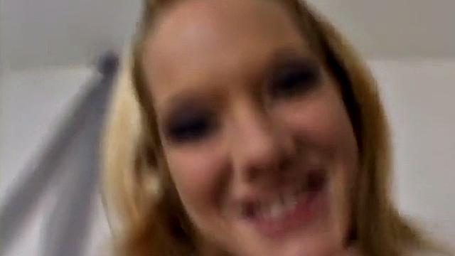 Rough blonde hottie takes cock deep in her pussy