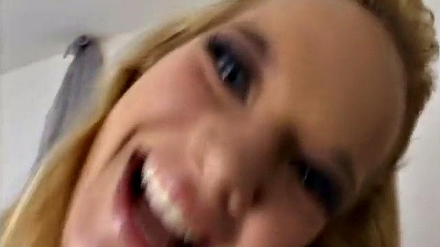 Rough blonde hottie takes cock deep in her pussy