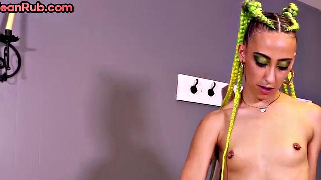 Mean masseuse teasing and playing