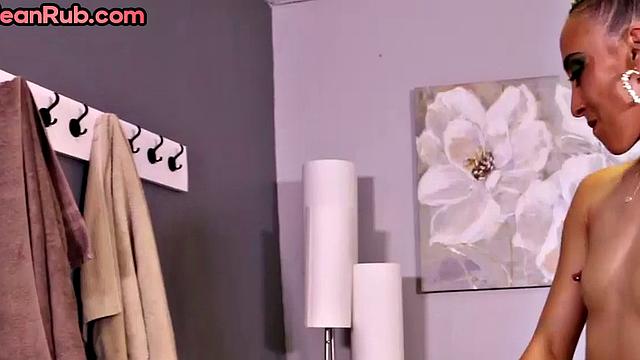 Mean masseuse teasing and playing