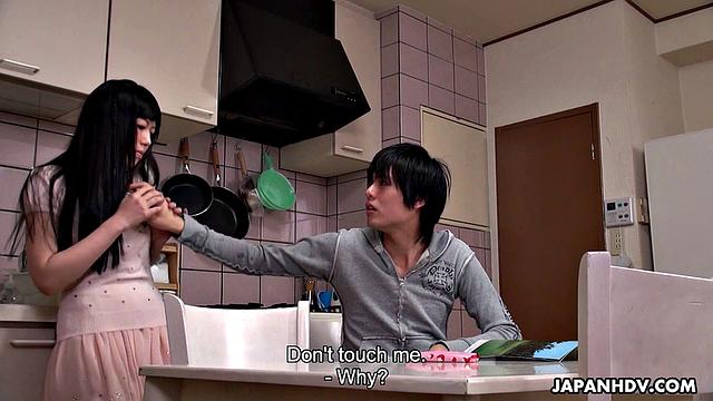 Yuma Miyazaki gets her stepbrother's cum in pussy