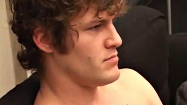 When Alex strips off his clothes, his big cock flops out and he starts stroking it. An off-camera hand gives Alex a hand job, and after trying anal toys, Alex releases a warm cum load.