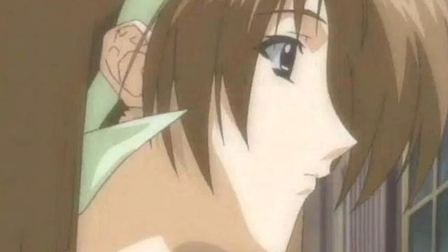 аниме-девушка связана и жёстко трахается