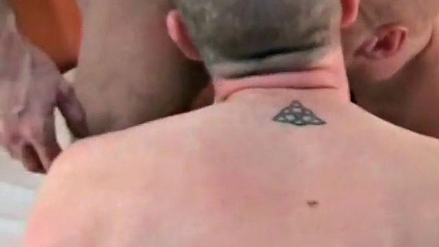 German stud fucks asshole in threeway with gay partners