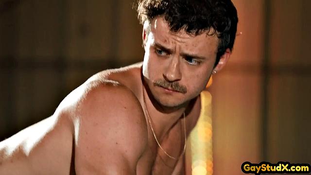 Horny stud drilling his twink slut