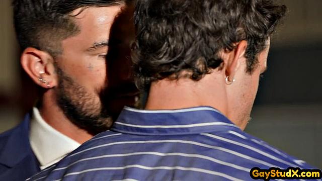 Horny stud drilling his twink slut