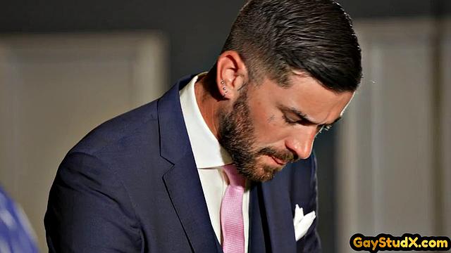 Horny stud drilling his twink slut