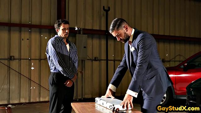 Horny stud drilling his twink slut