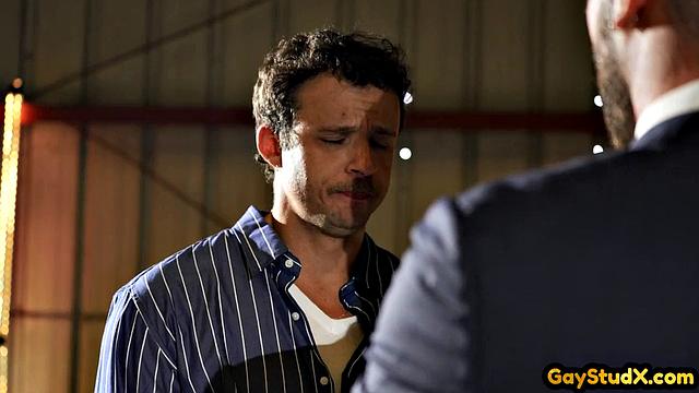 Horny stud drilling his twink slut