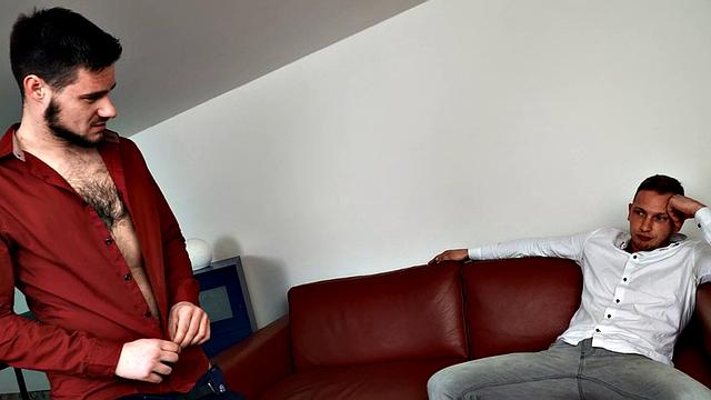 Seduced gay fucked by nice cock in wet pussy hole