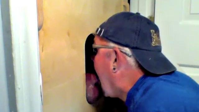 Man Gets Blown and Cums at the Glory Hole