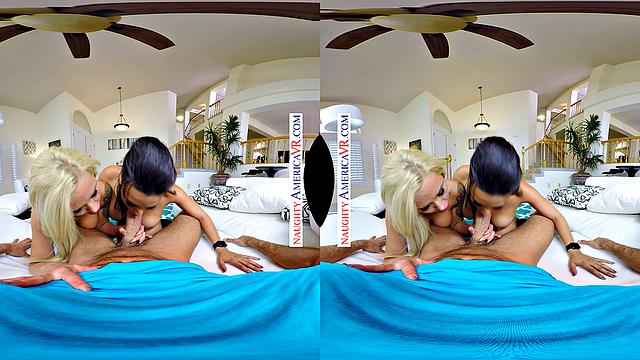 Treat yourself to sexy babes Luna Star and Nina Elle at once