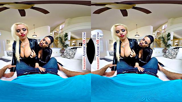 Treat yourself to sexy babes Luna Star and Nina Elle at once