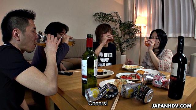 Yuna Hoshizaki fucked beside her husband