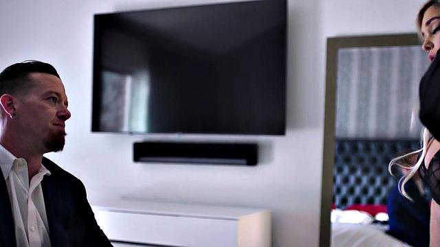 Inked sinner with pierced tits gets pounded by BF