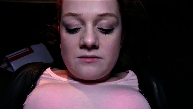 Ginger Fucked in a Car with Natural Tits & Work Fantasy