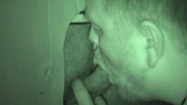 It usually doesn't take guys very long to get off at a glory hole. No doubt it's due to a combination of risk and excitement.