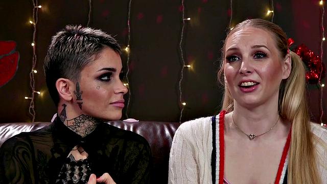 Inked Mistress Fingering and Toying her Submissive