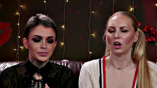 Inked Mistress Fingering and Toying her Submissive