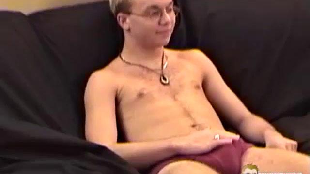 Auntie Bob quickly gets 19 year old Taylor naked, leaving the young man to attend to his own cock for a while. Then he decides to break out the tripod, so both hands are free to lube Taylor's cock and give him a loving hand job