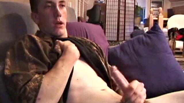 derek strokes his cock at home