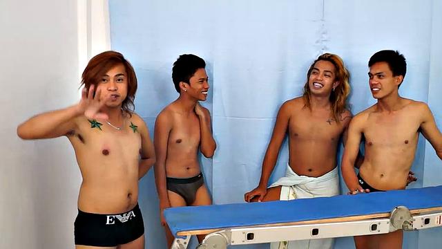 Idol: 18 year old Asian boy cutie tied down, tickled by other Asian cuties