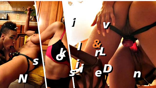 isis love and nikki darling explore roleplay in the kitchen