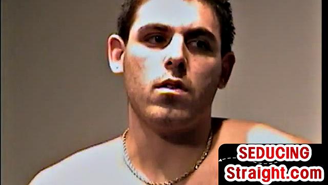 Solo stud 1st time wanks his big cock on camera