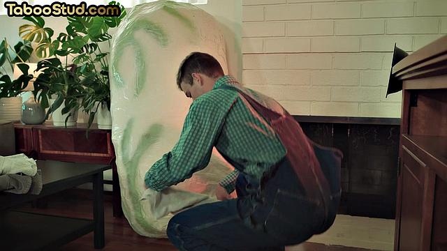 Handsome stud fucked by muscled BF