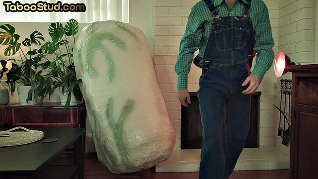 Handsome stud fucked by muscled BF