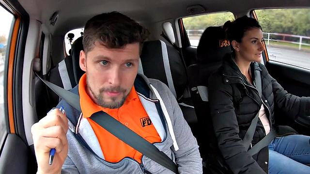 Real learning driver throating teacher's cock before pussyfuck