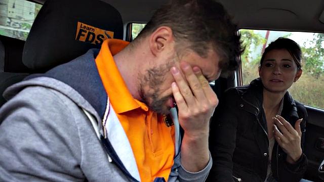 Real learning driver throating teacher's cock before pussyfuck