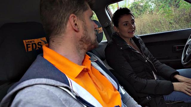 Real learning driver throating teacher's cock before pussyfuck