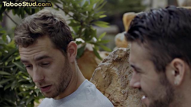 Horny stud assfucked by muscled DILF