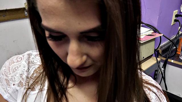 Babe Fucks in Bathroom for Tattoo