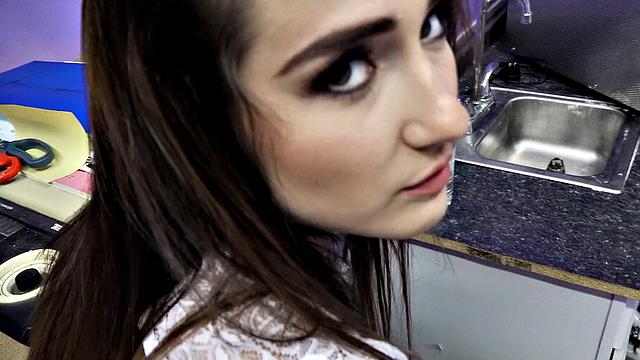 Babe Fucks in Bathroom for Tattoo