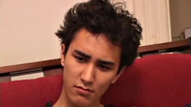 Emilio strokes his cock solo and ends up with a sticky handful-guess he really means business