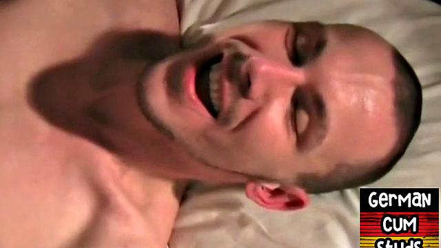 Amateur German stud bottom fucked by muscled DILF