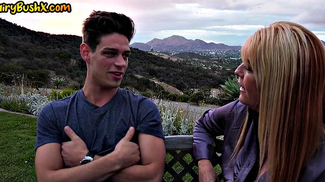 Hairybeaver cougar gets bend over on the sofa and fucked