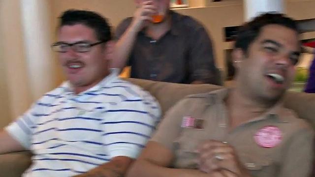 Seductive stripper spoils guests at wild private BJ party