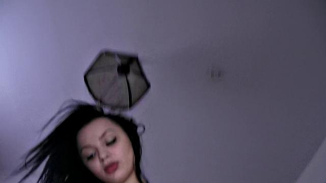 Brunette's ass sprayed with cum after hot cowgirl & outdoor fucking