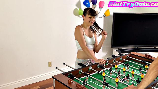 Hotwifing vixen chooses hairy slut with natural tits