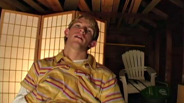 19 year old blond cutie Seth Tyler is a Midwestern college farm boy. That's right...a corn fed country boy with a brain! He also enjoys a nice 7 inch dick and he's about to use it in this hot solo jerk off scene.