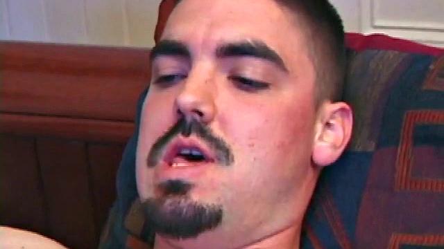 Sitting on the bed, Preston Woods and Sean DeRocc start rubbing each other's cocks, but the pants don't stay on for long. After they pull them off, Preston starts sucking Sean's dick.