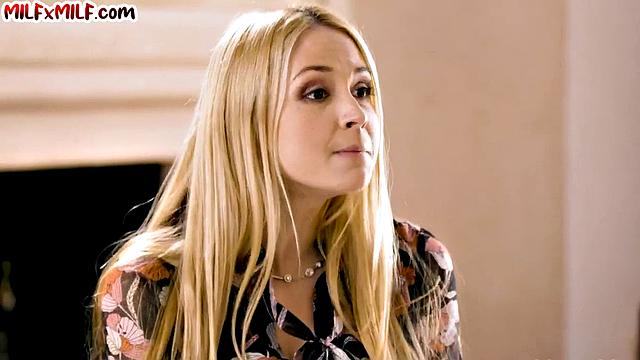 Busty horny cougar lezbos scissor